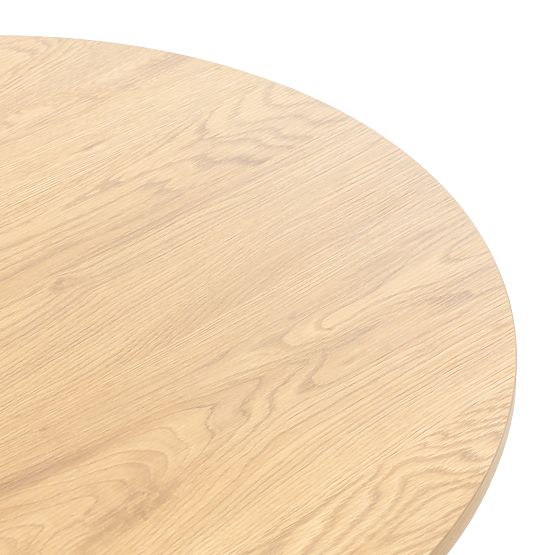 Konferenčna miza Remigio 80 cm, okrogla z letvicami, hrast