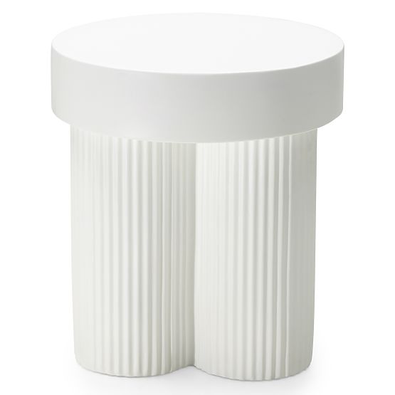 Konferenčna miza Salerno 45 cm, okrogla, bela, z utori