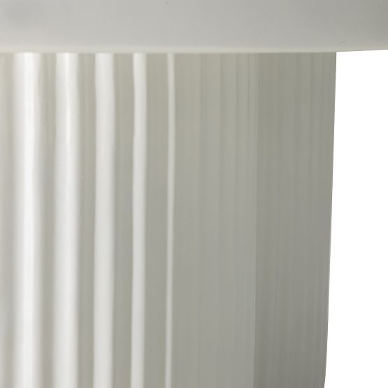 Konferenčna miza Salerno 45 cm, okrogla, bela, z utori