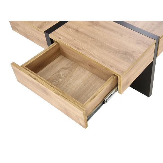 Konferenčna miza SEVILLA S plošča: hrast craft, noge: črna