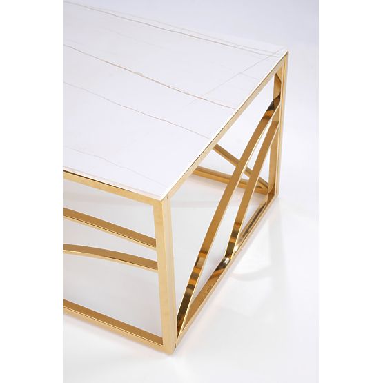 Konferenčna miza UNIVERSE 3, beli marmor / zlata (2p=1ks)