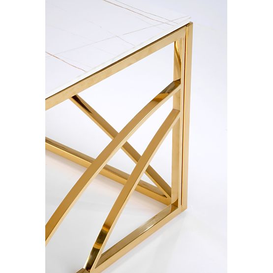 Konferenčna miza UNIVERSE 3, beli marmor / zlata (2p=1ks)