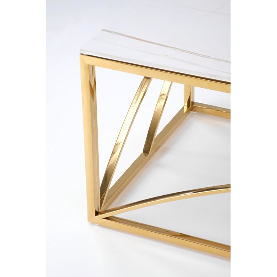 Konferenčna miza UNIVERSE 3, beli marmor / zlata (2p=1ks)