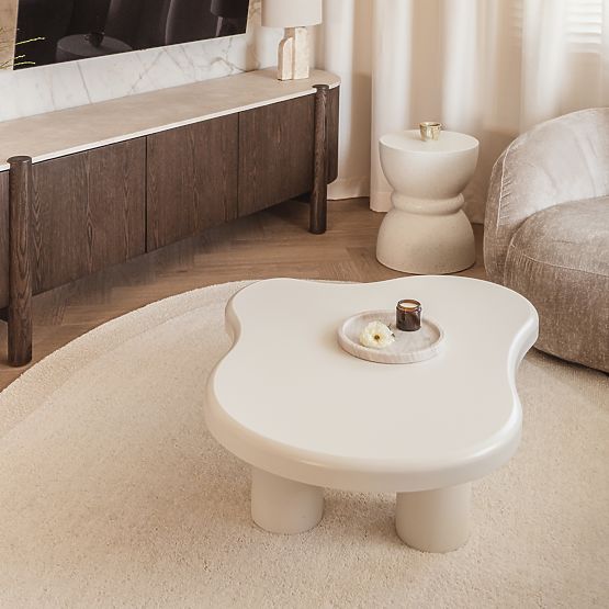 Konferenčna miza Vercelli 100 cm, bela