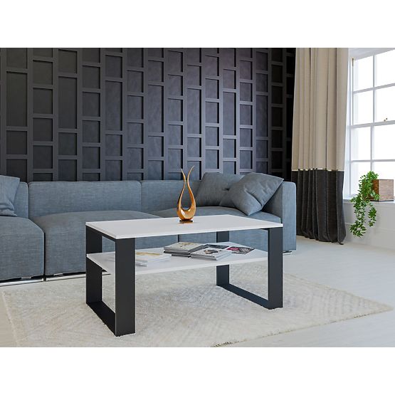 Konferenčna mizica Modern 1P BELA ČRNA