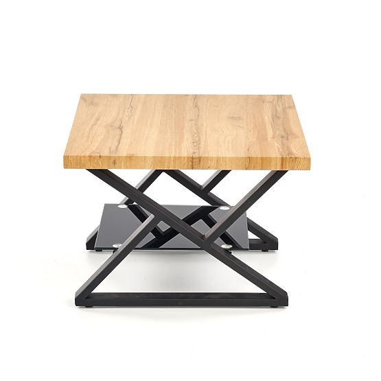 Konferenčna mizica XENA KWADRAT črna / naravna (2p=1ks)