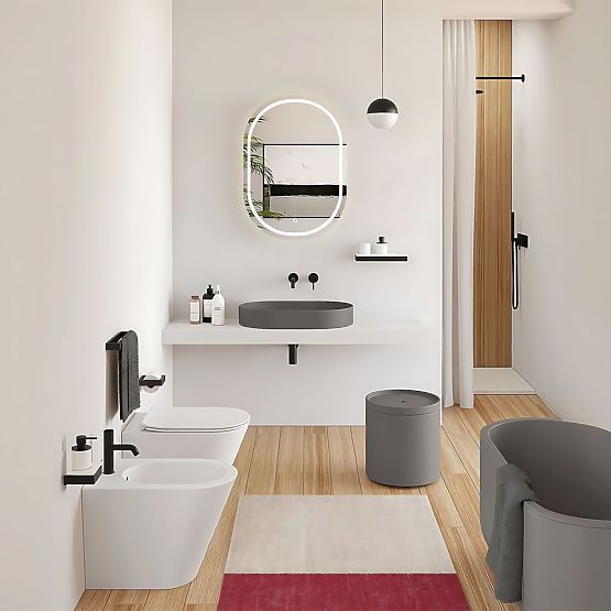 Konglomeratno umivalnik IRIS 71 CM siva mat