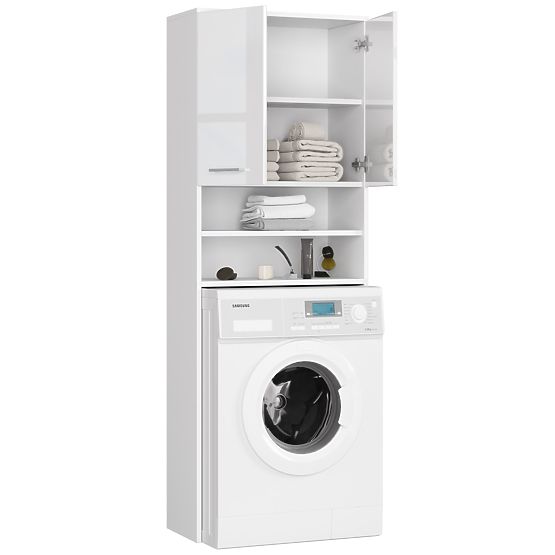 KOPALNIŠKA OMARICA FIN NAD PRALNI STROJ BELI SIJAJ