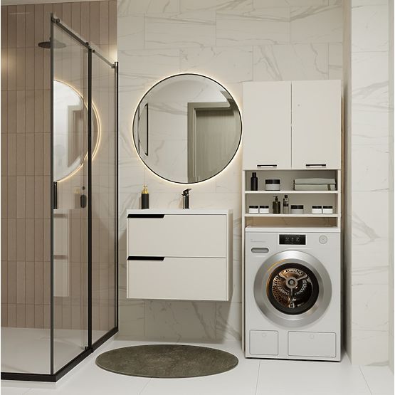 Kopalniška omarica nad pralni stroj POLA DK KAŠMIR BEŽ Regál Stolpec 180X64X30