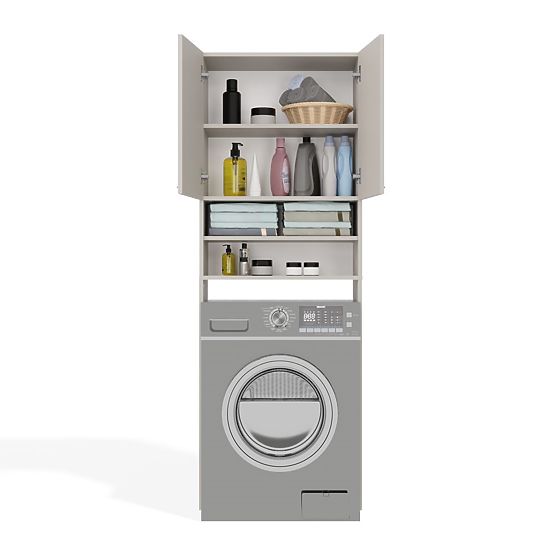 Kopalniška omarica nad pralni stroj POLA DK KAŠMIR BEŽ Regál Stolpec 180X64X30