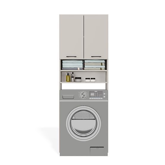 Kopalniška omarica nad pralni stroj POLA DK KAŠMIR BEŽ Regál Stolpec 180X64X30