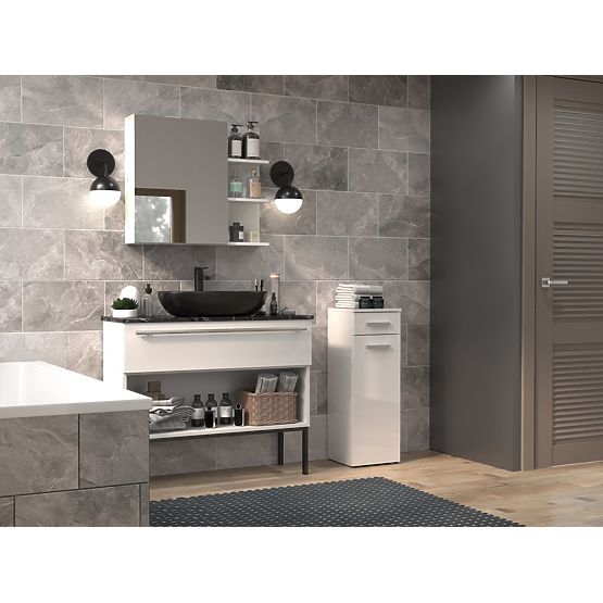 Kopalniška omarica Nel V DS BELI LESK