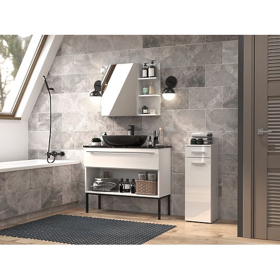 Kopalniška omarica Nel V DS BELI LESK