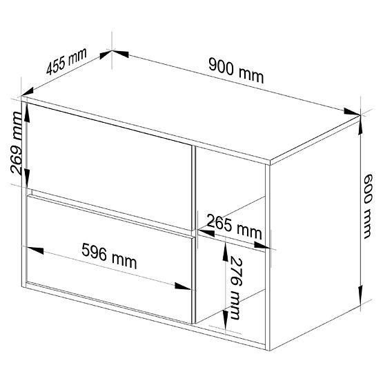 KOPALNIŠKA OMARICA POD UMIVALNIK VAMI W90 2SZ 2P PK HRAST ARTISAN / SIVA GRAFIT
