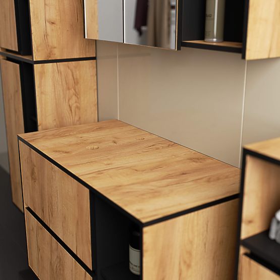 KOPALNIŠKA OMARICA POD UMIVALNIK Z ODPRTINAMI VAMI W90 UM 2SZ 2P HRAST CRAFT / ČRNA