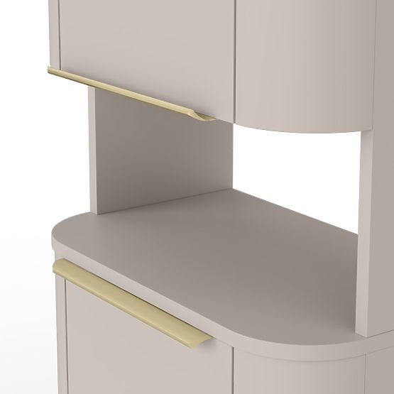 Kopalniška omarica, steber Bassa kašmir, zlate ročaje, zaobljena