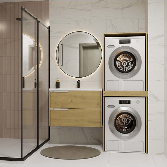 Kopalniška omarica za pralni in sušilni stroj POLA TWIN Regal Stolpec DUB ARTISAN