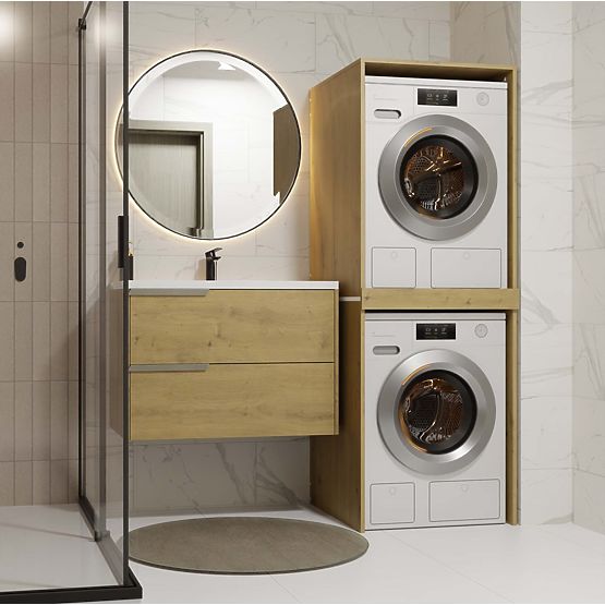 Kopalniška omarica za pralni in sušilni stroj POLA TWIN Regal Stolpec DUB ARTISAN