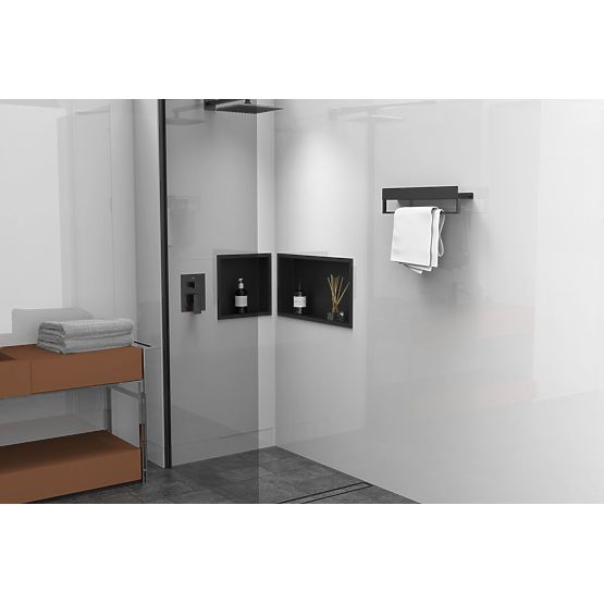 Kopalniška polica za kad SF01 60 cm črna mat