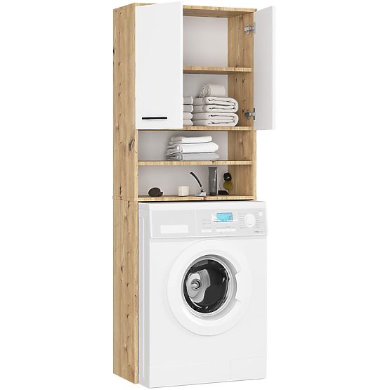 KOPALNIŠKI REGAL FIN STOLPEC 2D PRALNI STROJ ARTISAN - BELA