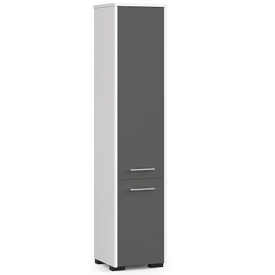 KOPALNIŠKI REGAL FIN STOLPEC 30 2D 140cm BELA / SIVA
