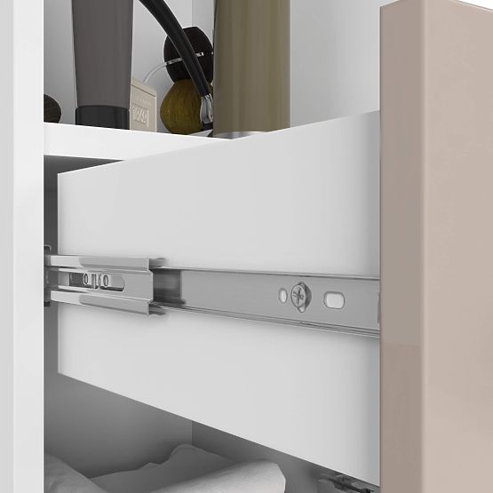 KOPALNIŠKI REGAL FIN STOLPEC 30 2D 1SZ 1W 140cm PK CAPPUCCINO SIJAJ