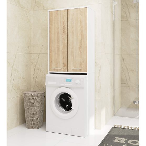 KOPALNIŠKI STOLPEC FIN 180 ZA PRALNI STROJ POLNA 2D - BELA / HRAST SONOMA