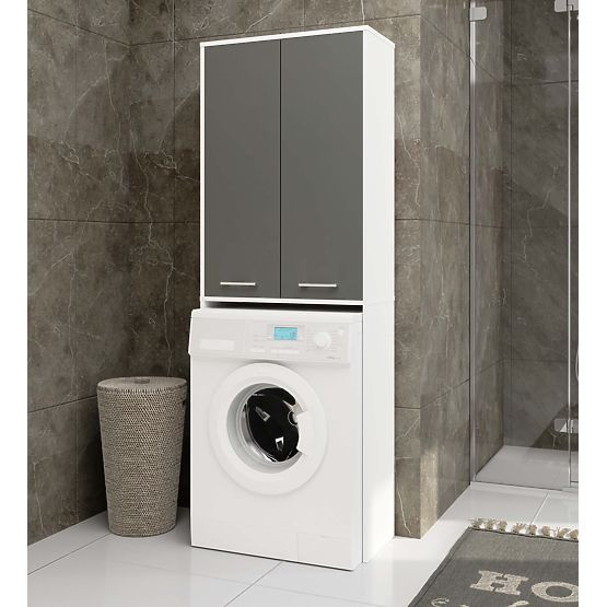 KOPALNIŠKI STOLPEC FIN 180 ZA PRALNI STROJ POLNI 2D - BELA / SIVA