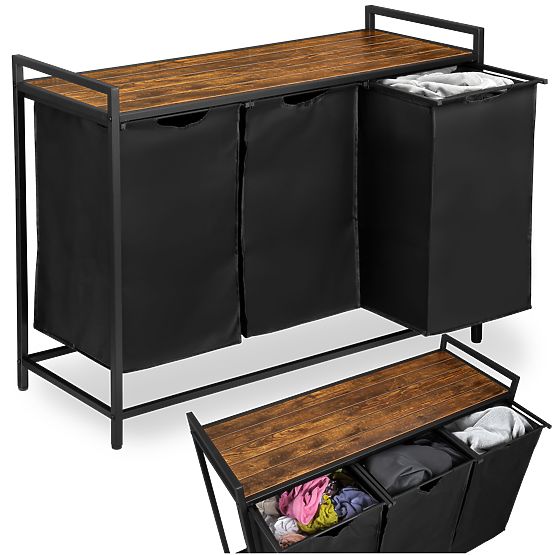 Košara za perilo s polico 3 predelki ARTUS