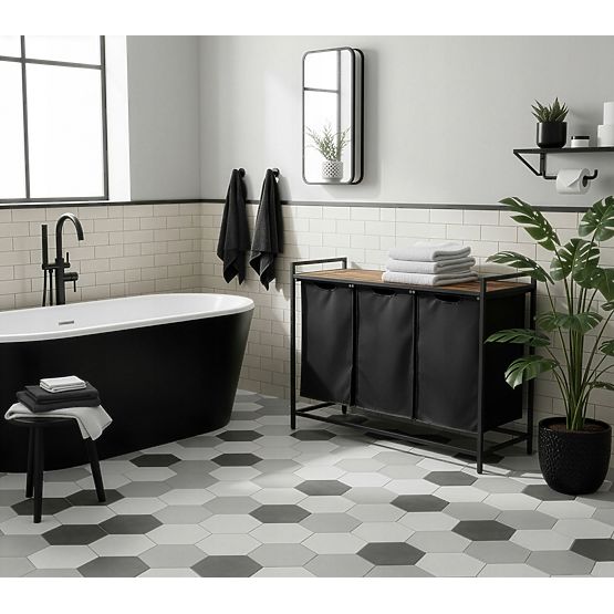 Košara za perilo s polico 3 predelki ARTUS