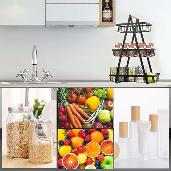 Košara za sadje PULOS 3 nivoji črna