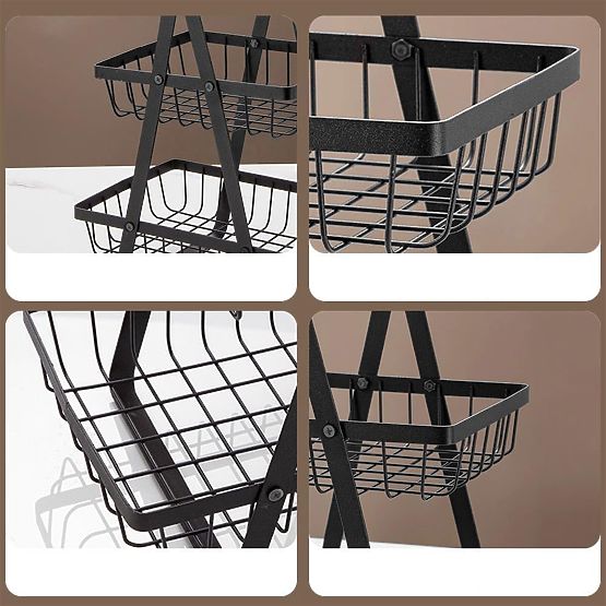 Košara za sadje PULOS 3 nivoji črna