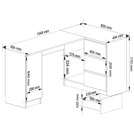 KOTNA MIZA B20 CLP DESNA PK BELA / SIVA