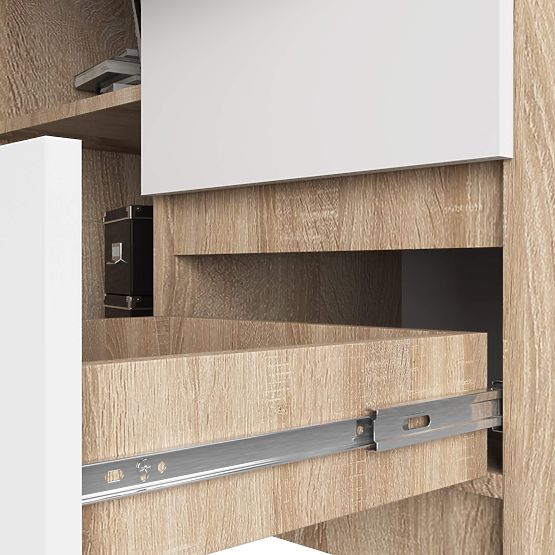 KOTNI PISALNA MIZA B16 CLP DESNA PK SONOMA / BELA