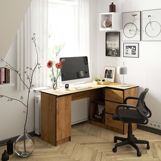 KOTNIŠKA MIZA B20 CLP DESNOSMERNA PK HRAST CRAFT