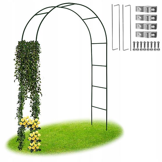 Kovinska pergola lok črna 240 cm