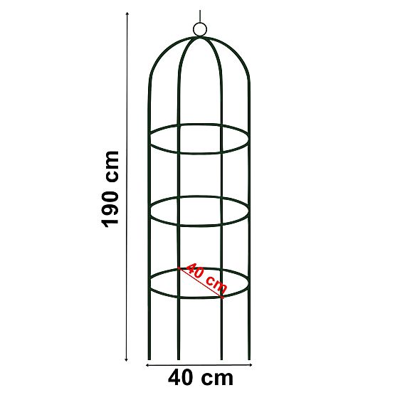 Kovinska pergola steber temno zelena 190 cm