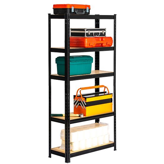 KOVINSKI REGAL 70x30x154 ČRN