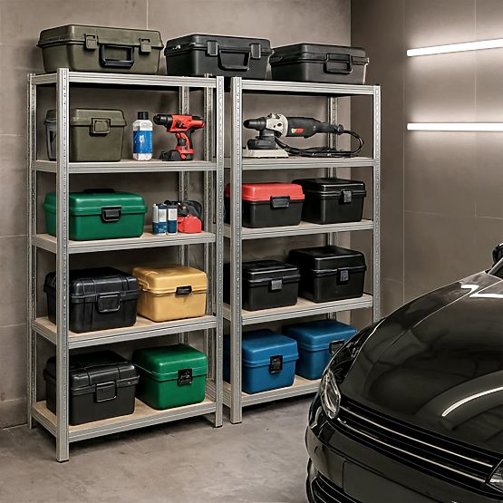 KOVINSKI REGAL 90x40x180 SREBRN