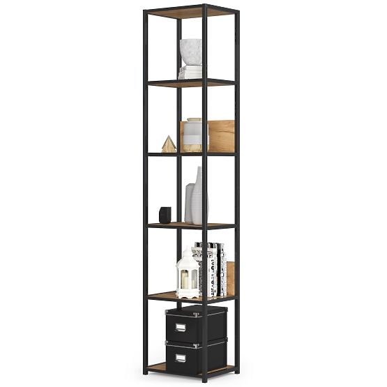 KOVINSKI REGAL LOFT 400 ČRNA/CRAFT HRAST