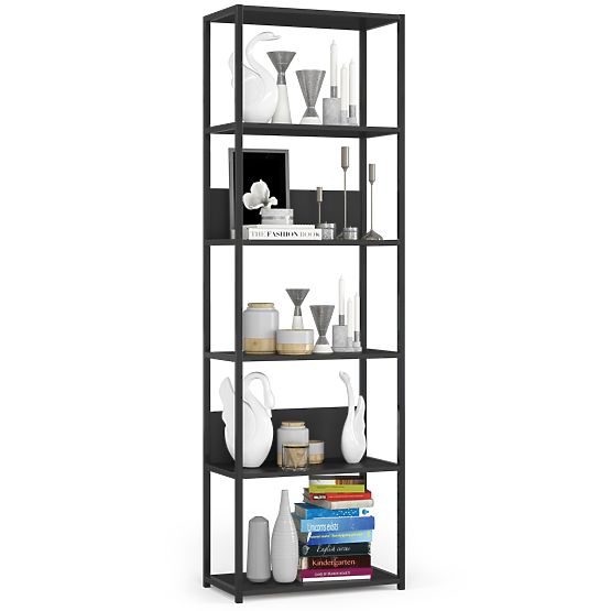 KOVINSKI REGAL LOFT 600 ČRN/ČRN
