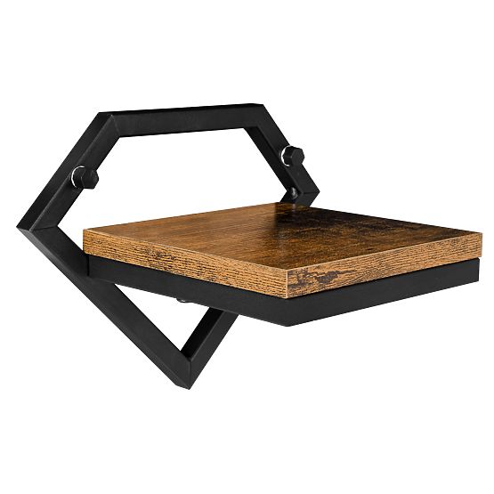 Kovinski stenski cvetlični lonec črne barve Doron Rustic loft