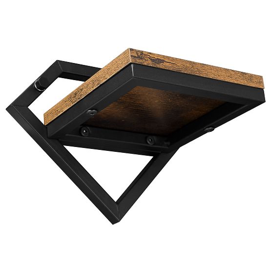 Kovinski stenski cvetlični lonec črne barve Doron Rustic loft