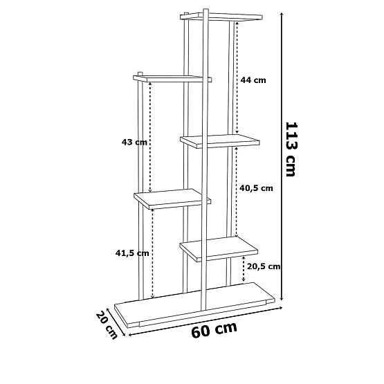 Kovinsko stojalo za rože IKER Rustic 6 nivojev