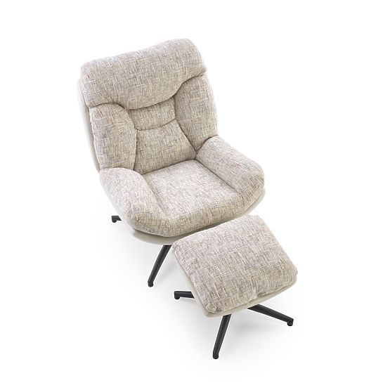 KRONOS naslanjač s podnožjem, bež / večbarvna (1p=1ks)