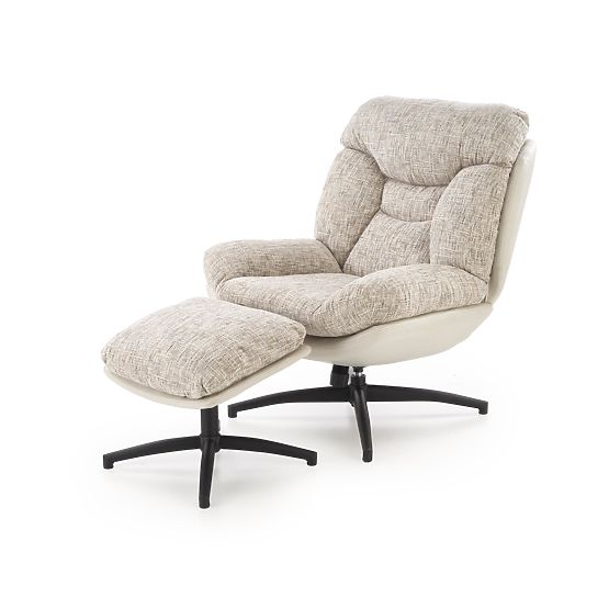 KRONOS naslanjač s podnožjem, bež / večbarvna (1p=1ks)