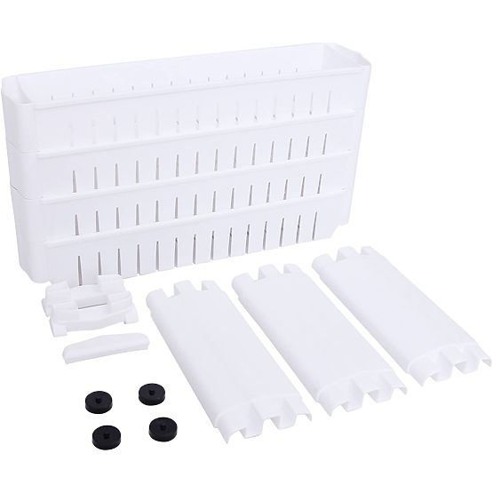 Kuhinjska kopalniška polica bela 4 ravni Osmera