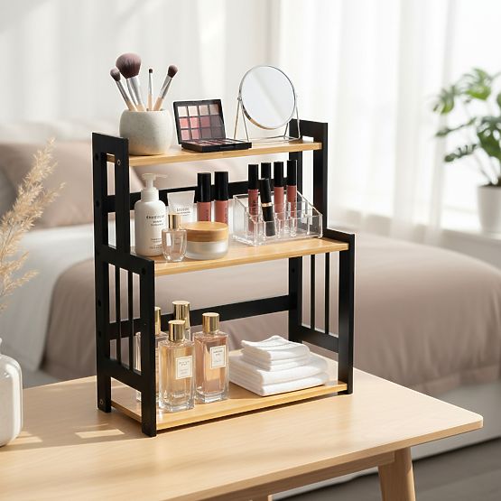 Kuhinjska polica za začimbe CEZAR NATURAL BLACK