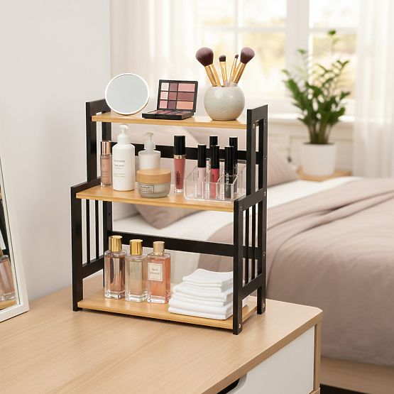 Kuhinjska polica za začimbe CEZAR NATURAL BLACK