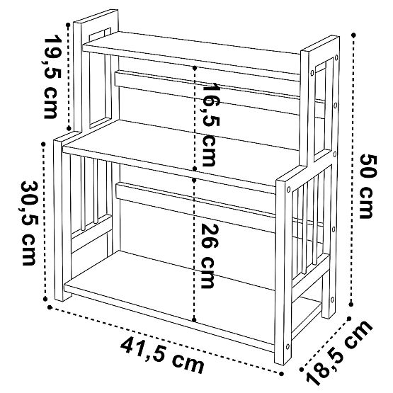 Kuhinjska polica za začimbe CEZAR NATURAL BLACK